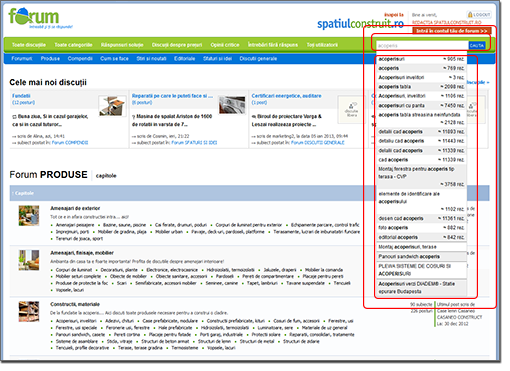 Foloseste motorul nostru de cautare din partea din dreapta sus a paginii