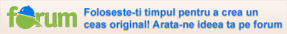 Foloseste-ti timpul pentru a
crea un ceas original! Arata-ne ideea ta pe forum