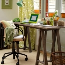 Stil rustic chic: refolosirea
meselor rustice din bucatarie in alte incaperi