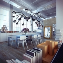 Spatiu personal
si birou de designer in acelasi living 