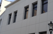 Restaurarea fatadei cu panouri din beton aparent - Hanul Gabroveni