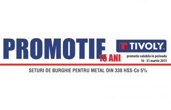 Promotii aniversare de la Unior Tepid - seturi burghie pentru metal TIVOLY 