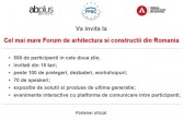 Luni incepe cel mai mare forum de arhitectura si constructii din Romania