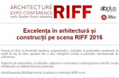 Excelenta in arhitectura si constructii pe scena RIFF 2016