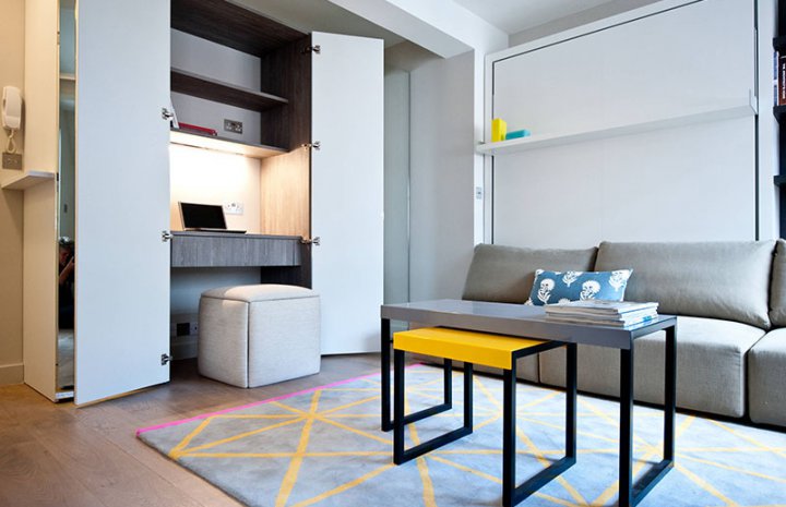 Birouri si spatii de lucru amenajate in dulapuri, perfecte pentru apartamentele mici
