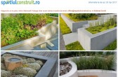  Jardiniere din beton pentru o gradina cu multa vegetatie