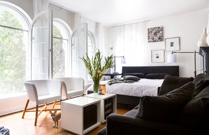 Apartament in alb si negru pentru un artist
