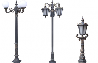 Stalpi ornamentali pentru iluminat stradal, parcuri, gradini