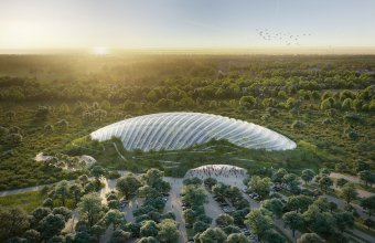 Vei uita de lumea exterioară în cel mai mare biodom tropical din lume, construit în nordul Franței