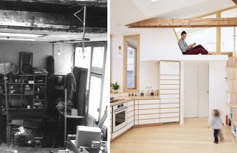 Studioul unui artist din anii ’70 a fost transformat într-o casă luminoasă și aerisită