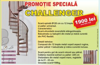 Scara în spirală Challenger - Promoție specială