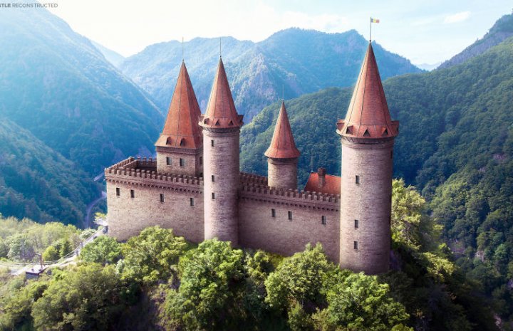 Cum arătau în vremurile de glorie 7 castele în ruină din Europa, printre care şi Cetatea Poenari
