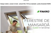 FAKRO Romania în pas cu tendințele – culoare nouă antracit RAL 7016, ferestre de mansardă