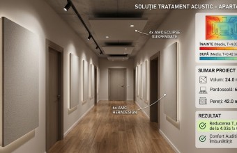 Cum reduci zgomotul &icirc;ntr-un apartament. Studiu de caz cu soluții pentru pereți, tavane și &icirc;ncălzire &icirc;n pardoseală